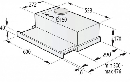 Вытяжка GORENJE TH64E3SGB