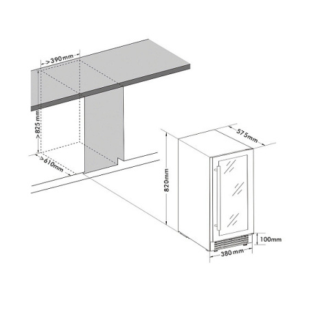 Винный шкаф CELLAR PRIVATE CP027-2TWH